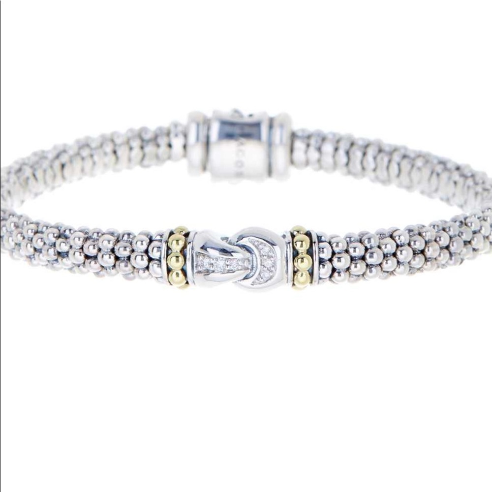 Lagos silver/ gold with diamonds bracelet